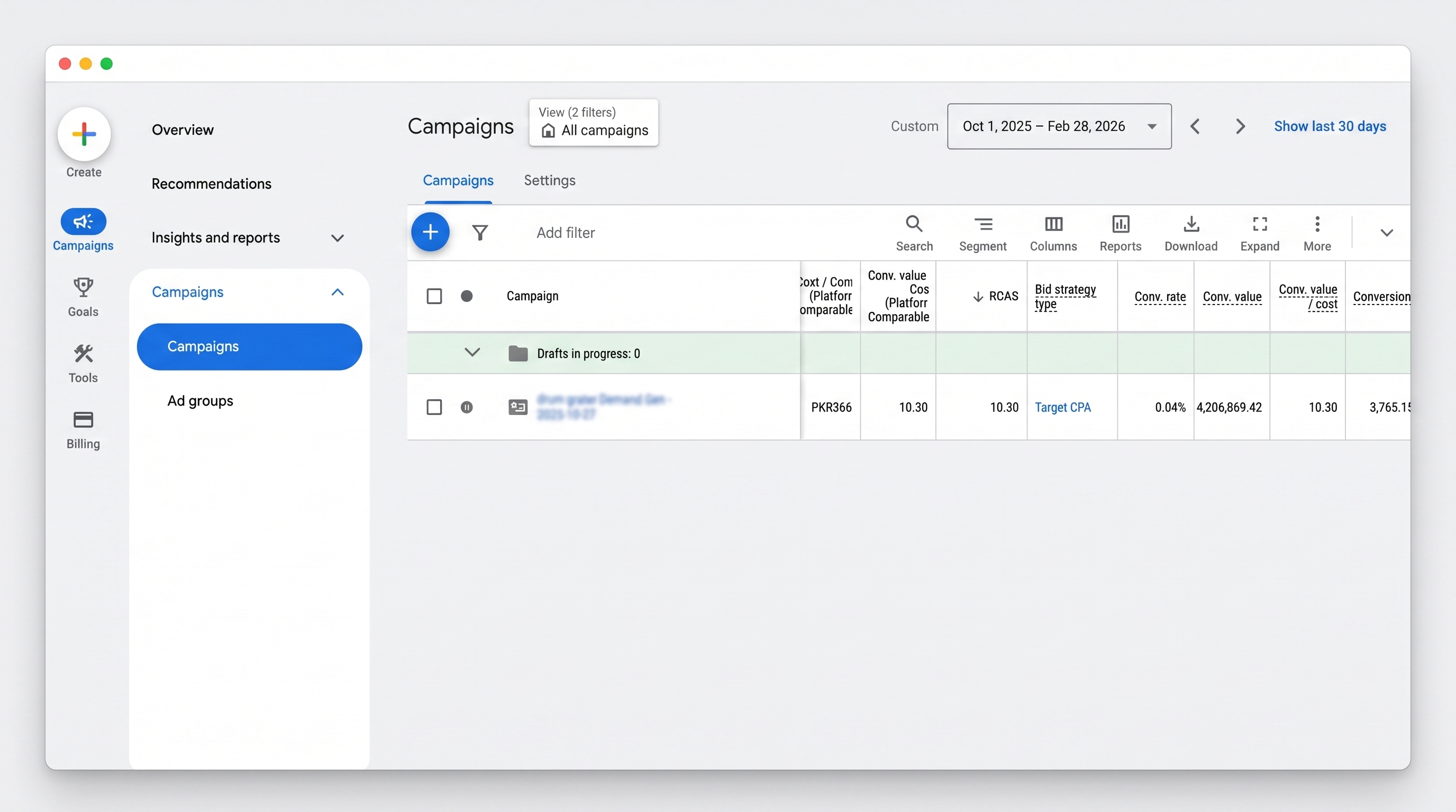 Meta Ads 5-Month Retention Dashboard